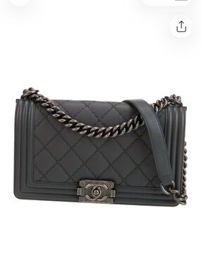 CHANEL double stitch medium boy flap bag